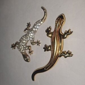 Brooch Bundle of 2 Brooches with Rhinestones